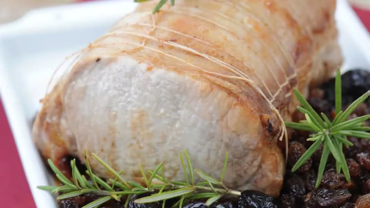 Rôti de porc aux pruneaux et raisins | Recette gourmande