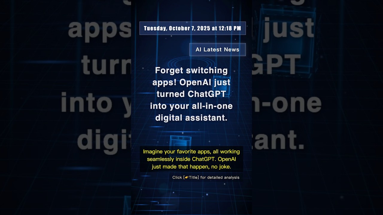 🧐👉 Forget switching apps! OpenAI just turned ChatGPT into your all-in-one digital ... #QixNewsAI