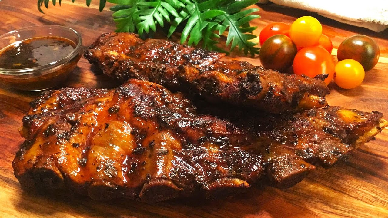 Travers de porc caramélisé - marinated spare ribs