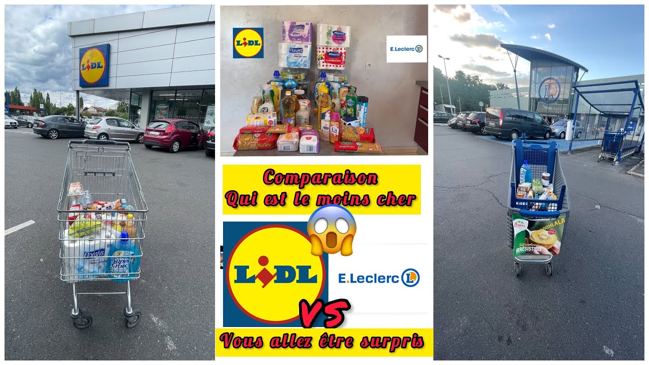 Lidl VS Leclerc 😱 - Qui est le moins cher ❓#lidl #leclerc #prix #comparaison #astuce #bonplan