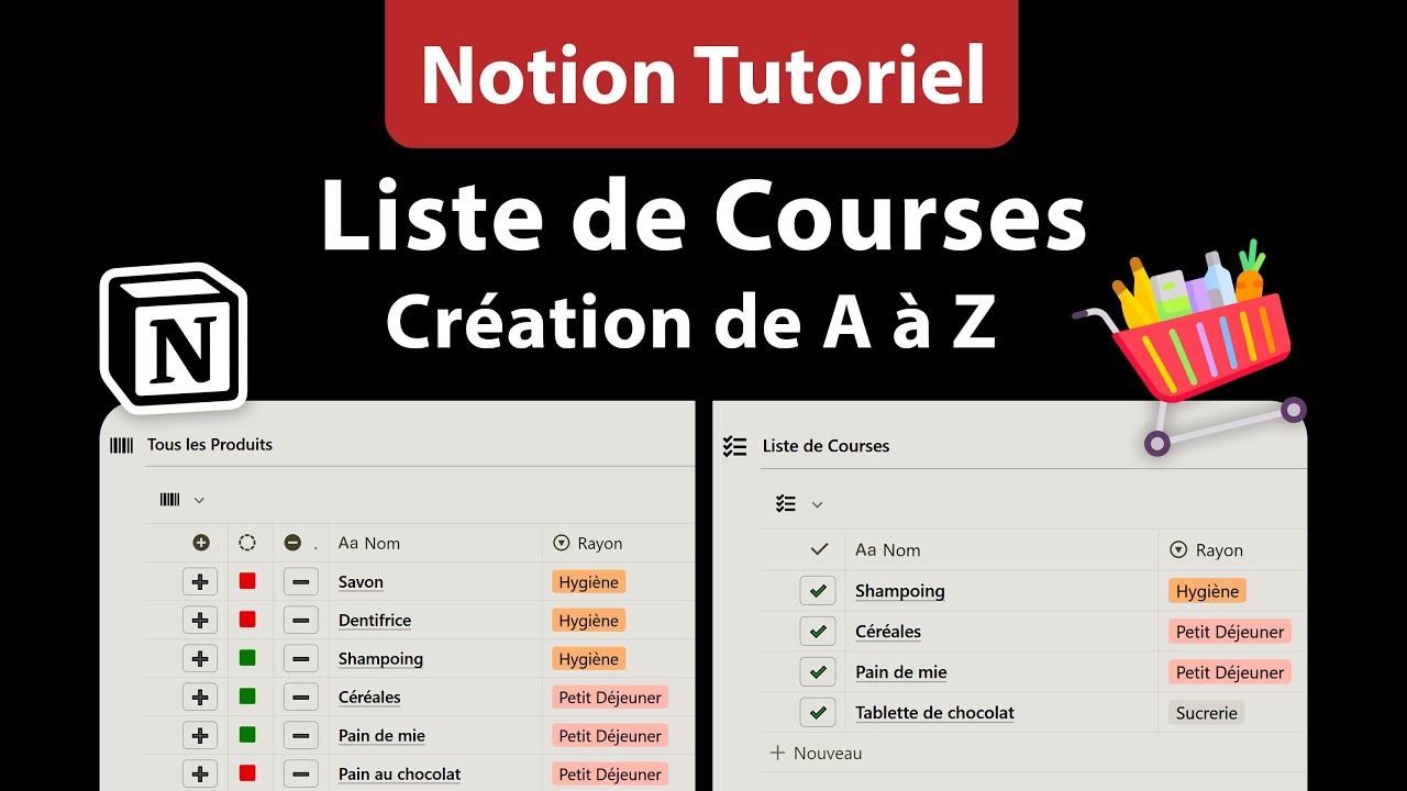 Liste de courses 🍊🍣 : Organiser vos courses avec une liste qui suit votre parcours habituel 🛒