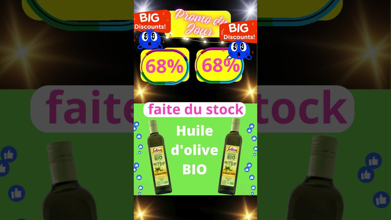 #huiledolive    #coursemalin  #lidl #carrefour  #carrefourmarket #leclerc #promotion #intermarché