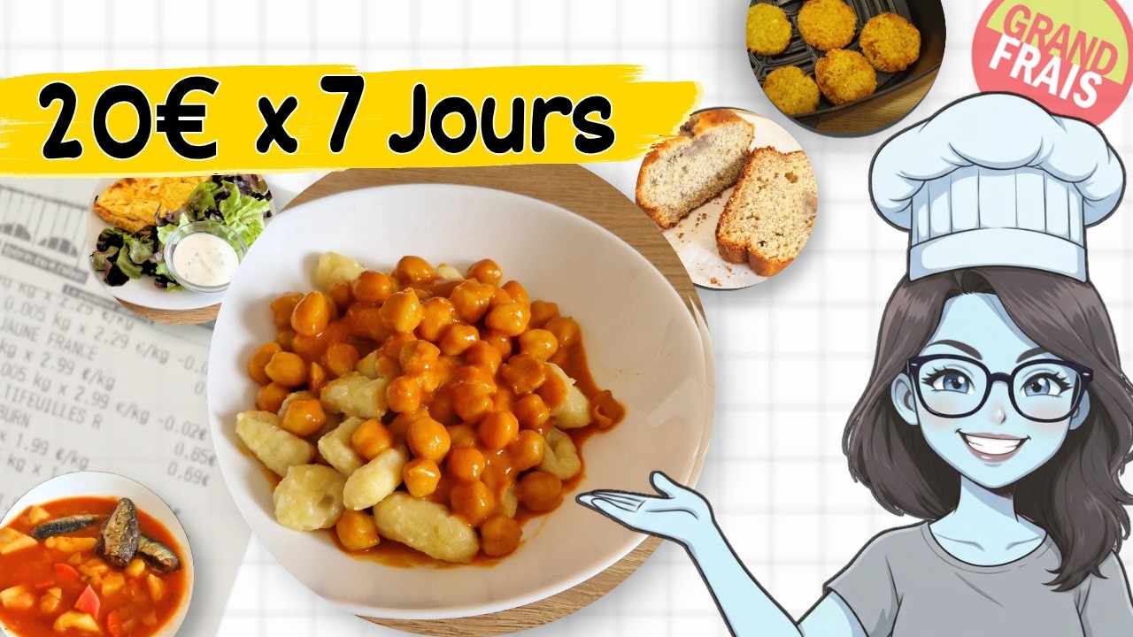 Défi Budget Courses 20€ : Ma Semaine Complète de REPAS (Grand Frais)