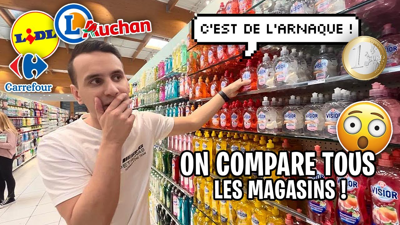 On COMPARE les PRIX des MAGASINS ! On s'attendait vraiment PAS à ÇA ! 😨 (Lidl, Leclerc, Carrefour)