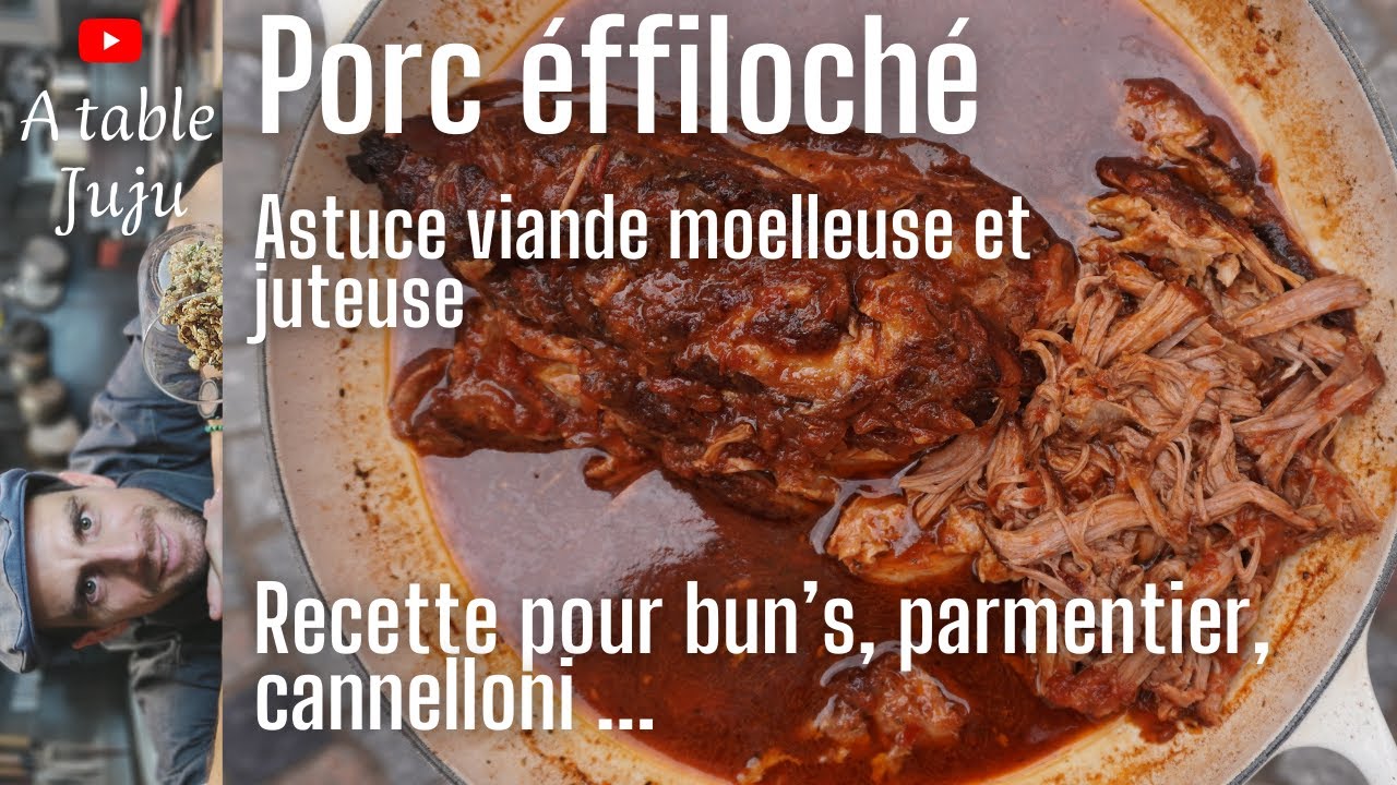 Effiloché de porc au four en cocotte - Recette savoureuse et facile !