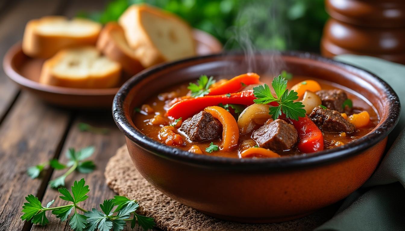 découvrez notre recette facile et gourmande du goulash hongrois, un plat traditionnel à maîtriser pour régaler toute la famille.