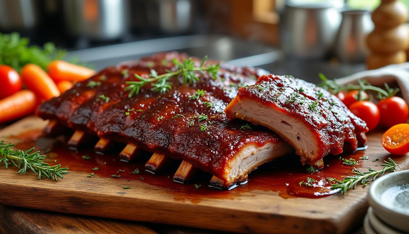 découvrez une recette facile et gourmande de travers de porc mijoté, parfaite pour un repas savoureux et convivial.