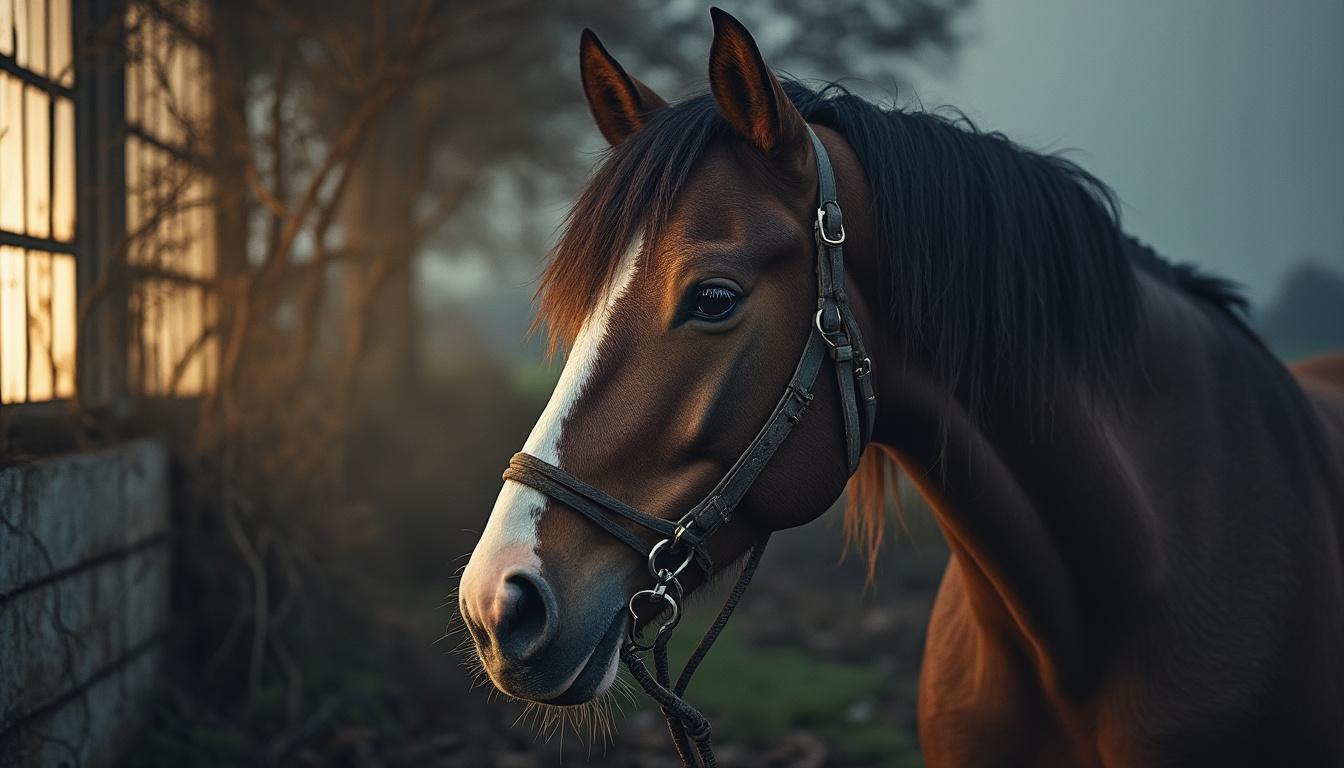 découvrez le parcours bouleversant d'une jument de course, victime d'une cruauté inimaginable, et son destin tragique malgré son avenir prometteur dans un club d'équitation.