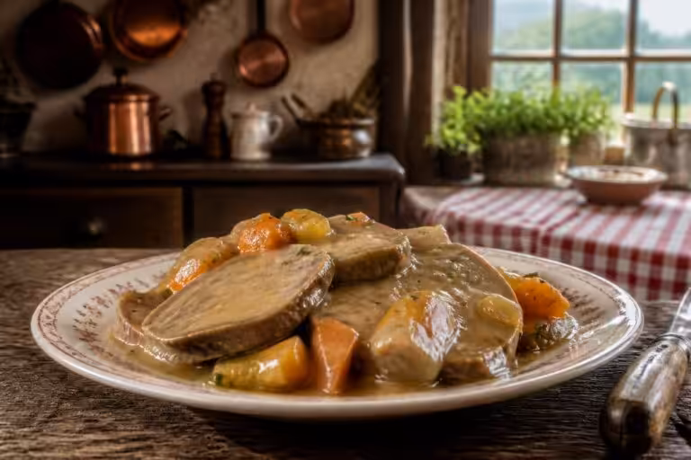 découvrez la recette traditionnelle de la langue de bœuf façon grand-mère, un plat savoureux et authentique à préparer facilement chez vous.